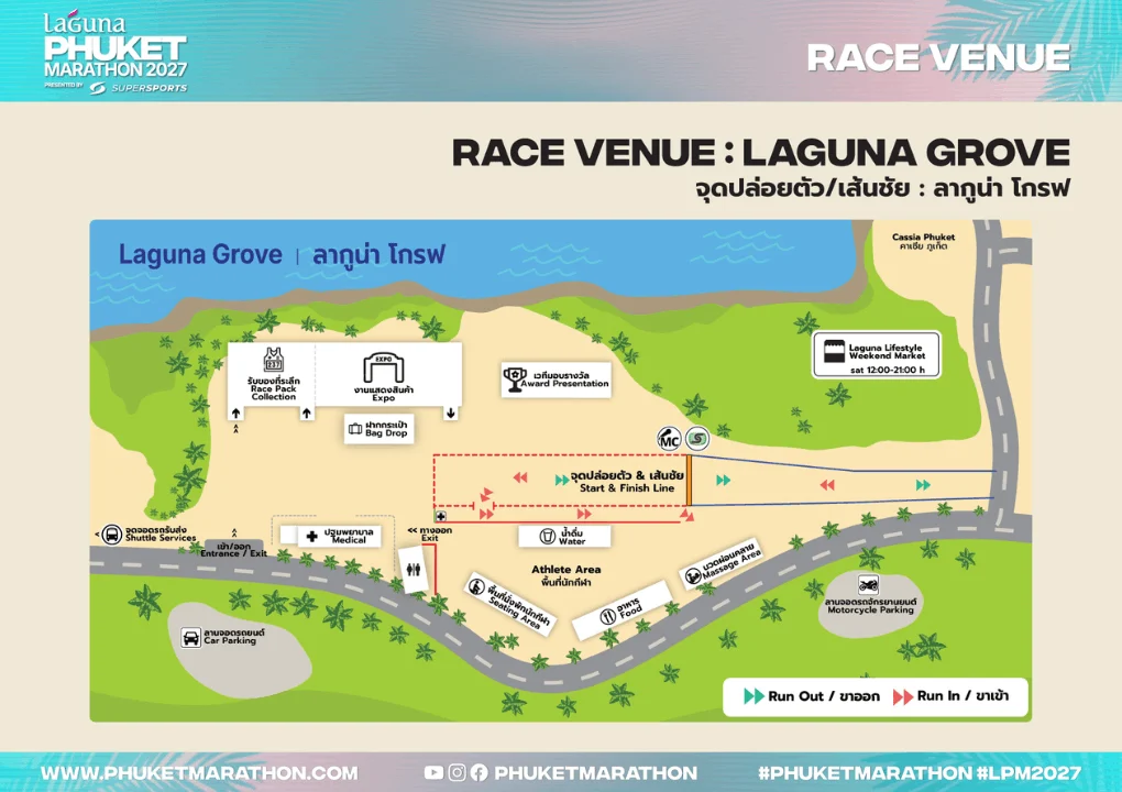 แผนผังจุดจัดงาน laguna phuket marathon 2027 แผนผังจุดจัดงาน Laguna Phuket Marathon 2027