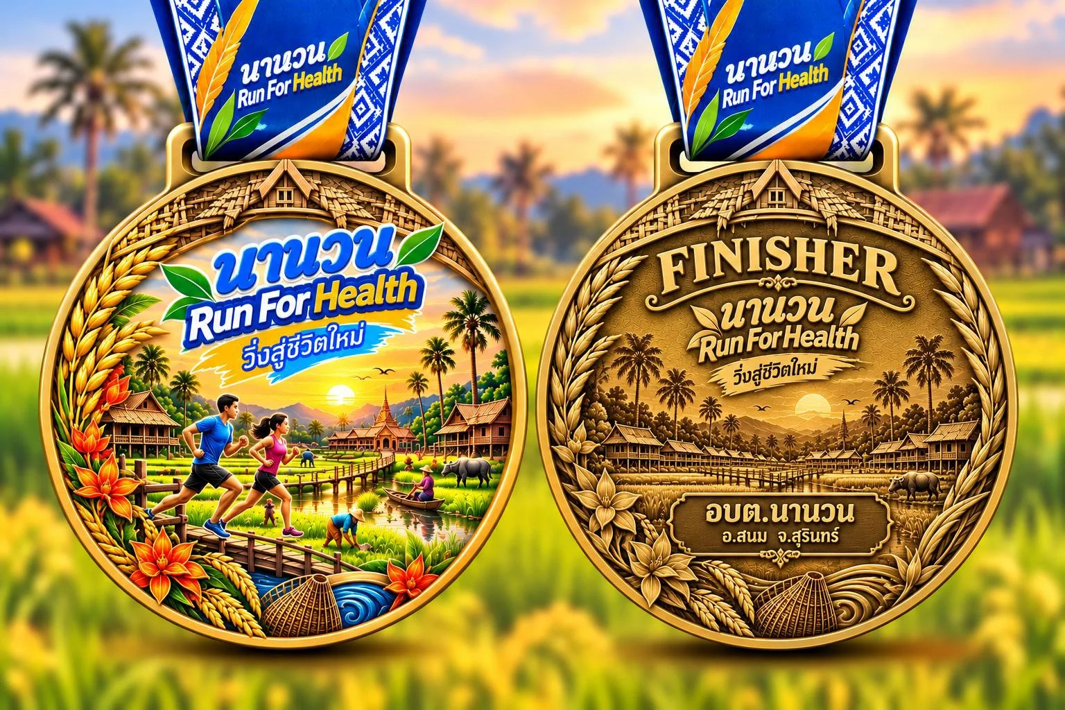 เหรียญรางวัลงาน นานวน Run For Health 2027