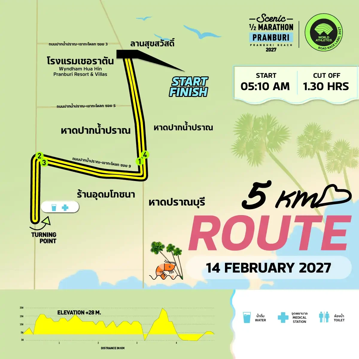 แผนที่เส้นทาง 5K