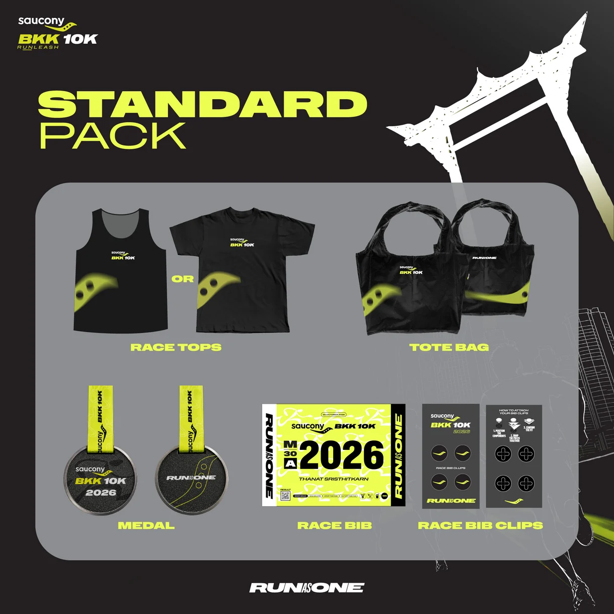 Saucony Bangkok 10K 2026 Standard Pack