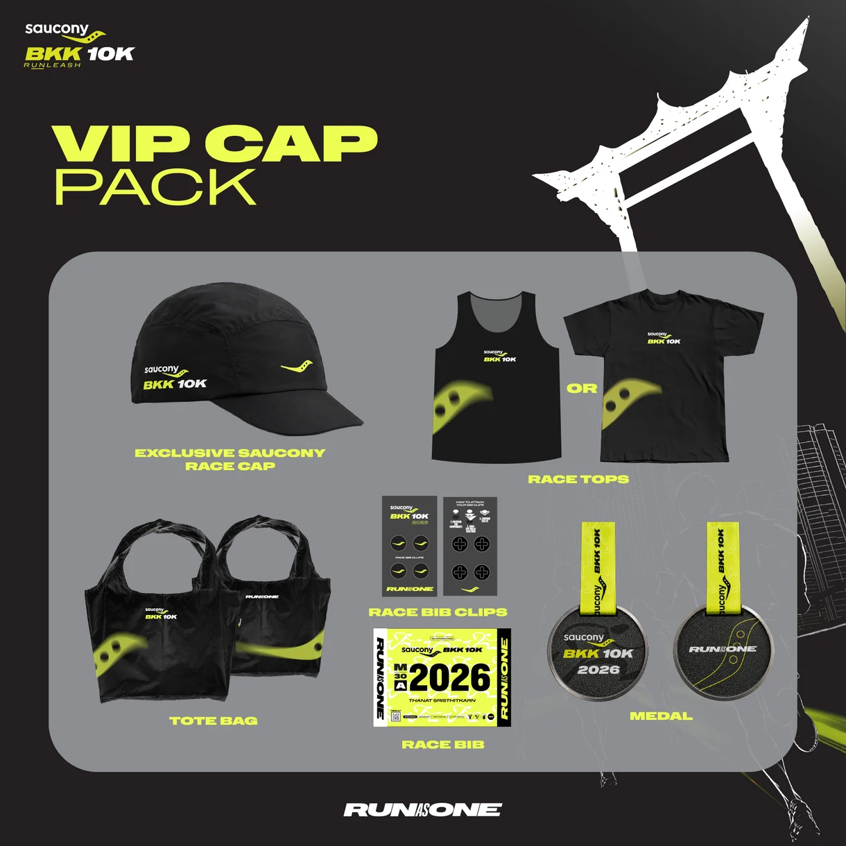 Saucony Bangkok 10K 2026 VIP Cap Pack