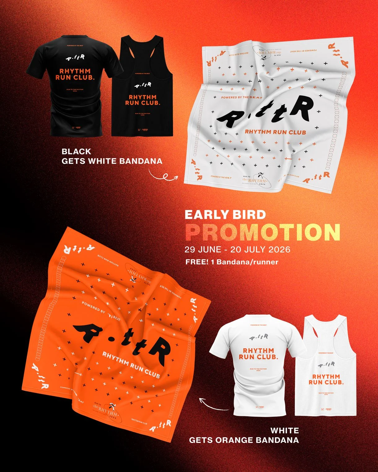 Run to the Rhythm 2026 Early Bird Bandana