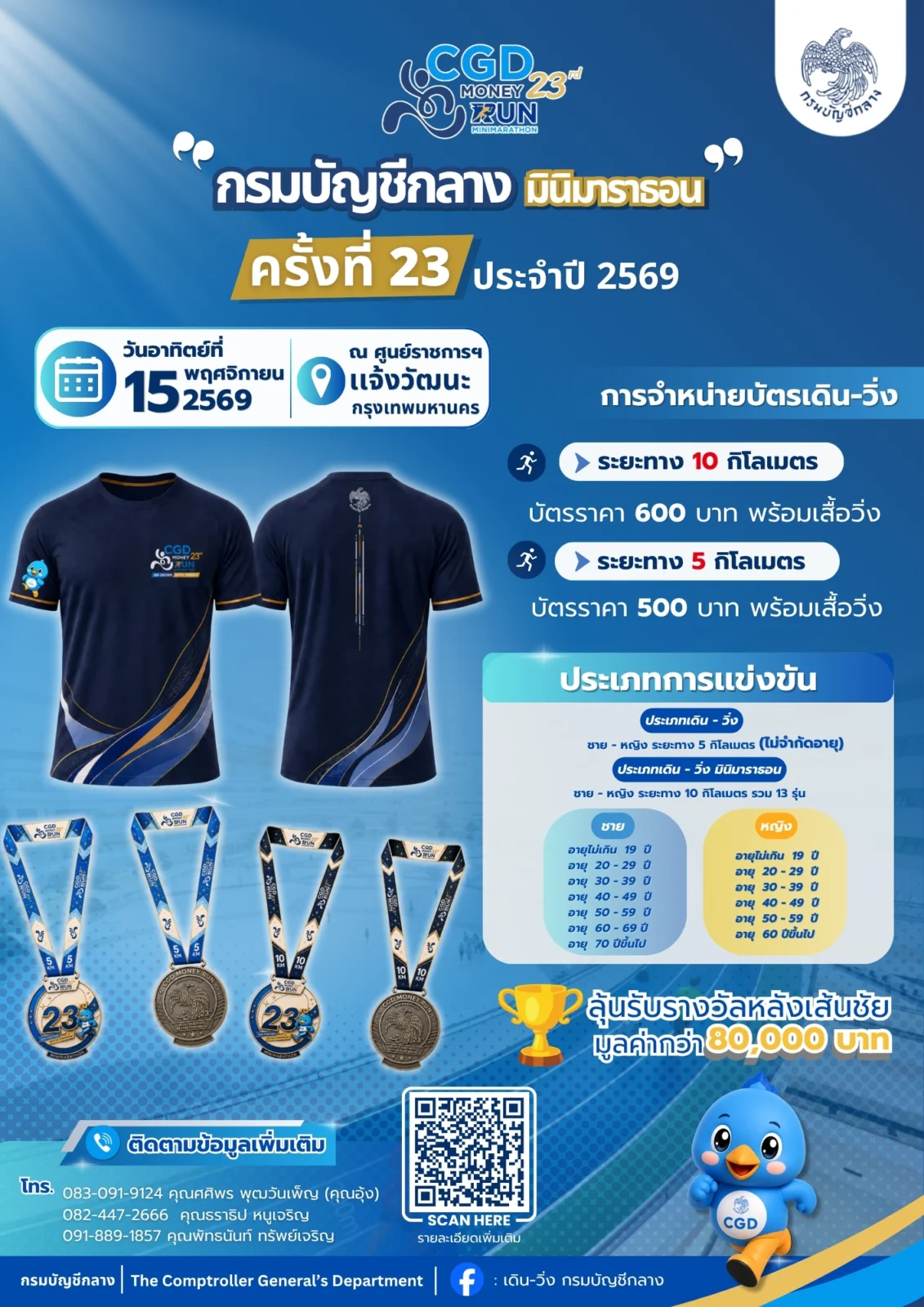 กรมบัญชีกลาง มินิมาราธอน ครั้งที่ 23 (cgd money run 2026) โปสเตอร์ กรมบัญชีกลาง มินิมาราธอน ครั้งที่ 23 (CGD Money Run 2026) โปสเตอร์