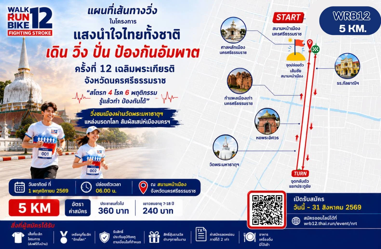 เดิน วิ่ง ปั่น ป้องกันอัมพาต ครั้งที่ 12 สนามนครศรีธรรมราช เดิน วิ่ง ปั่น ป้องกันอัมพาต ครั้งที่ 12 สนามหน้าเมือง นครศรีธรรมราช