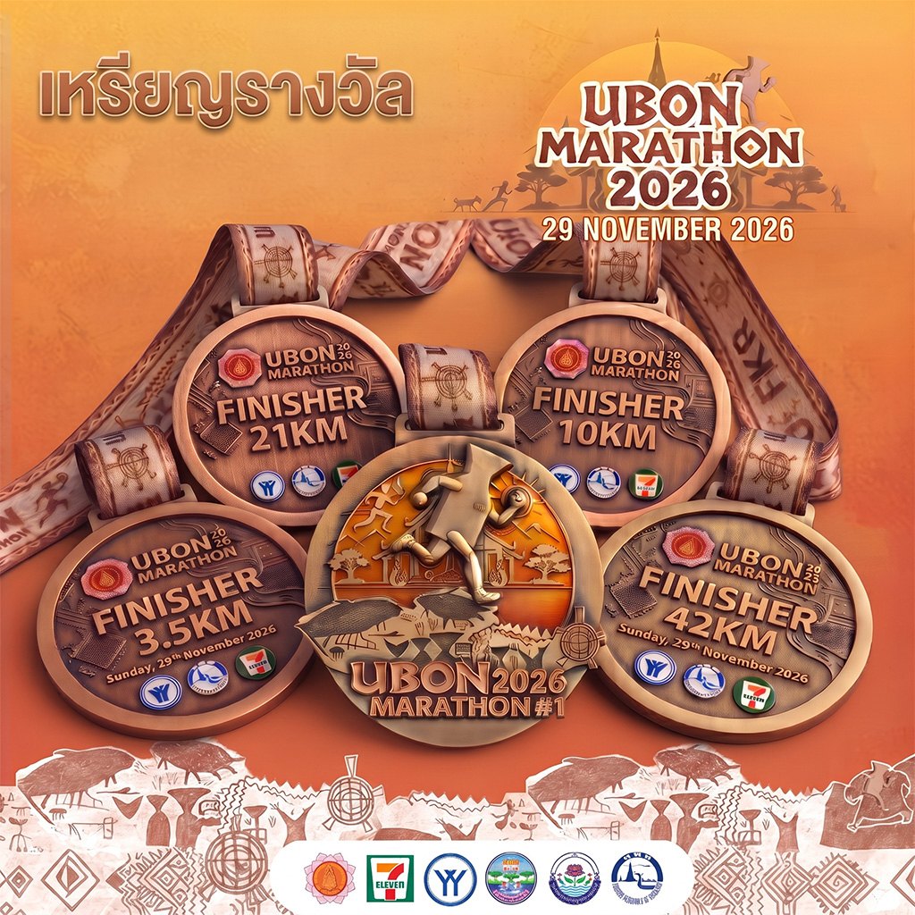 เหรียญรางวัล Ubon Marathon 2026